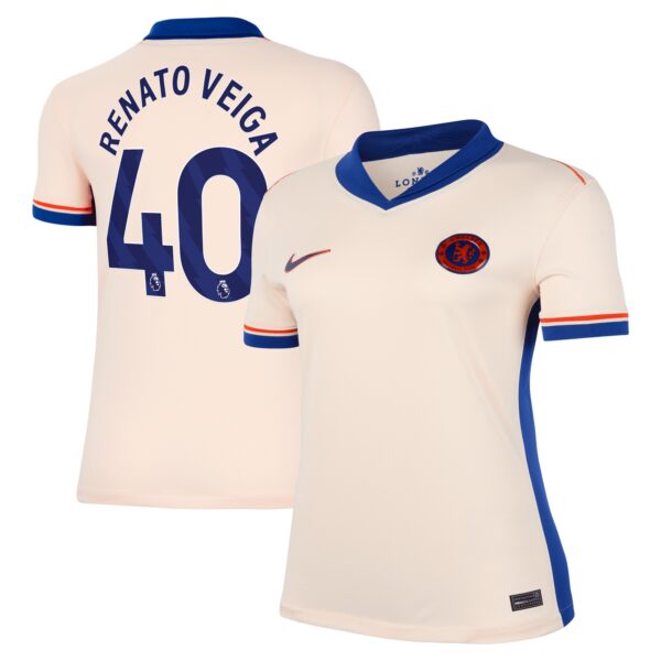 Chelsea Away Stadium Shirt 2024-25 - Womens with Renato Veiga 40 printing