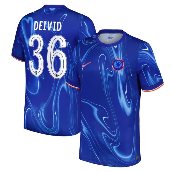 Chelsea Cup Home Stadium Shirt 2024-25 with Deivid 36 printing