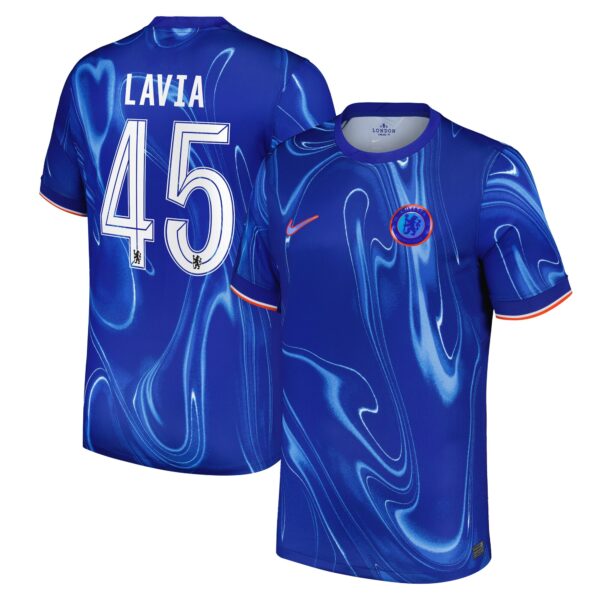 Chelsea Cup Home Stadium Shirt 2024-25 with Lavia 45 printing