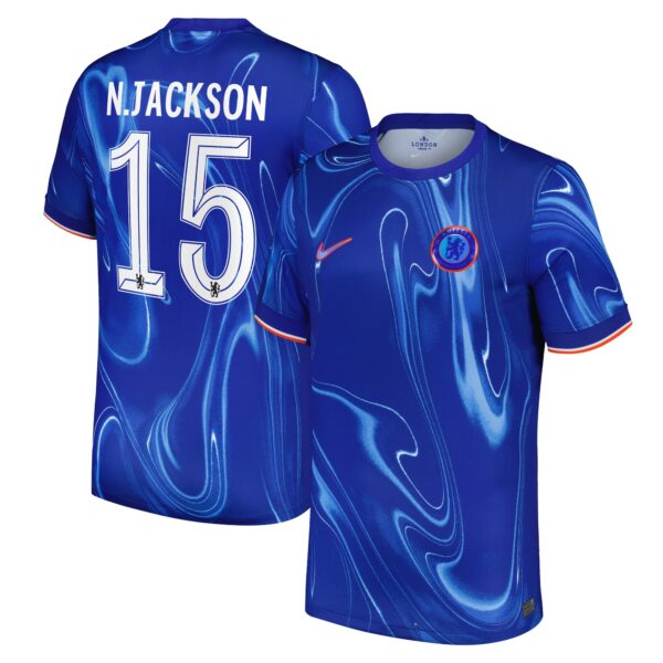 Chelsea Cup Home Stadium Shirt 2024-25 with N.Jackson 15 printing