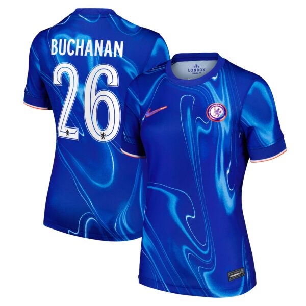 Chelsea Cup Home Stadium Shirt 2024-25 - Womens with Buchanan 26 printing