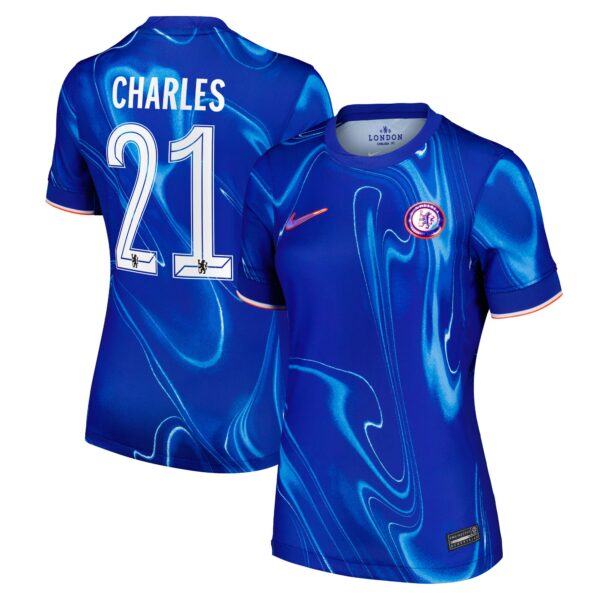 Chelsea Cup Home Stadium Shirt 2024-25 - Womens with Charles 21 printing