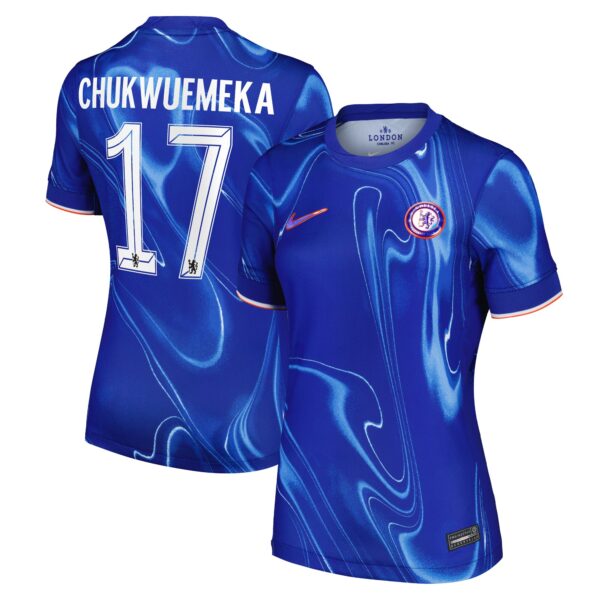 Chelsea Cup Home Stadium Shirt 2024-25 - Womens with Chukwuemeka 17 printing