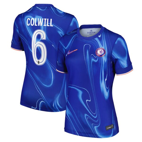 Chelsea Cup Home Stadium Shirt 2024-25 - Womens with Colwill 6 printing