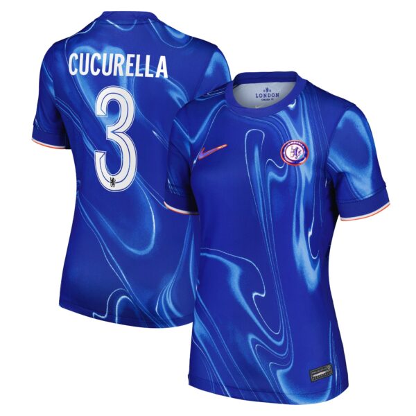 Chelsea Cup Home Stadium Shirt 2024-25 - Womens with Cucurella 3 printing