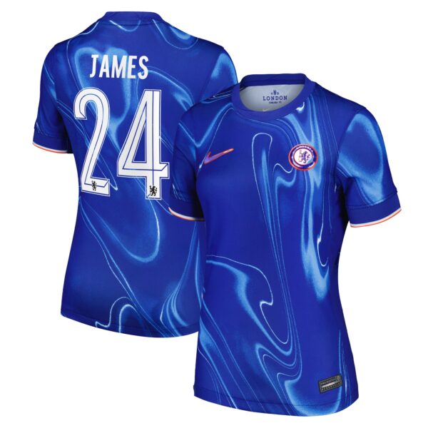 Chelsea Cup Home Stadium Shirt 2024-25 - Womens with James 24 printing