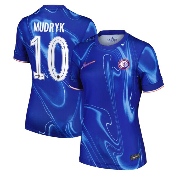 Chelsea Cup Home Stadium Shirt 2024-25 - Womens with Mudryk 10 printing