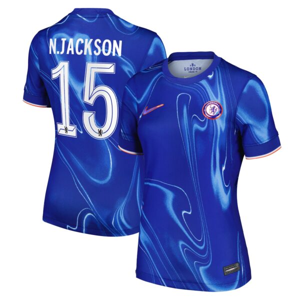 Chelsea Cup Home Stadium Shirt 2024-25 - Womens with N.Jackson 15 printing