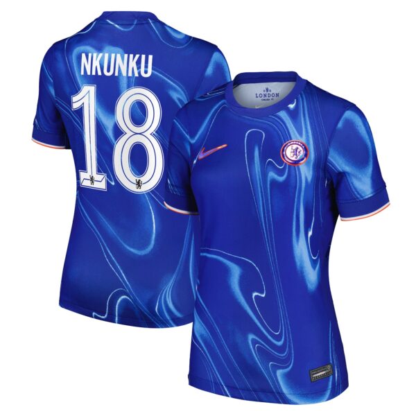 Chelsea Cup Home Stadium Shirt 2024-25 - Womens with Nkunku 18 printing