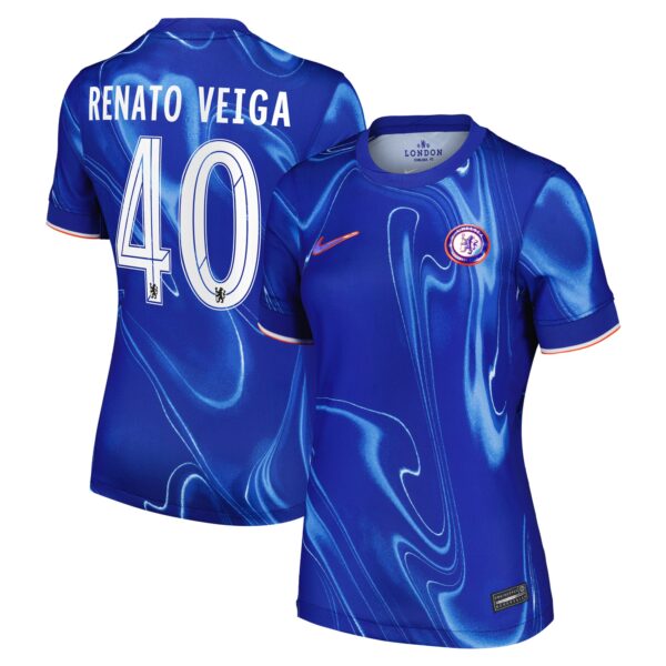 Chelsea Cup Home Stadium Shirt 2024-25 - Womens with Renato Veiga 40 printing