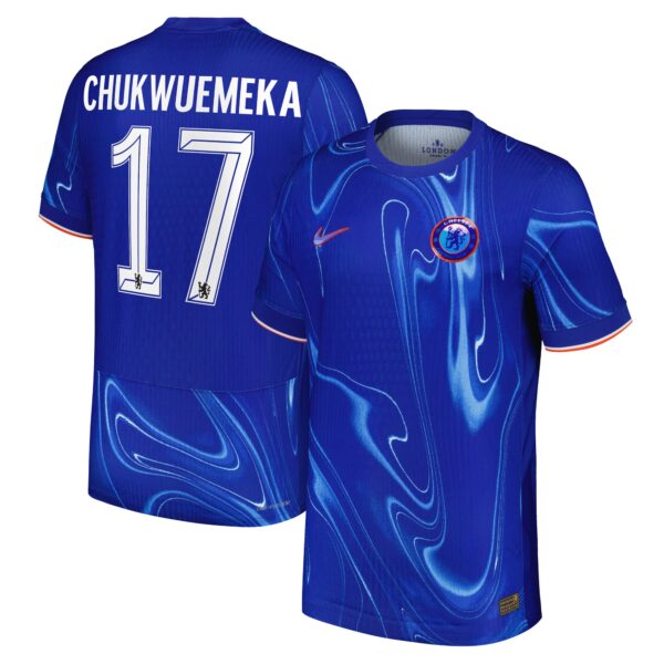 Chelsea Dri-FIT ADV Home Match Shirt 2024-25 with Chukwuemeka 17 printing