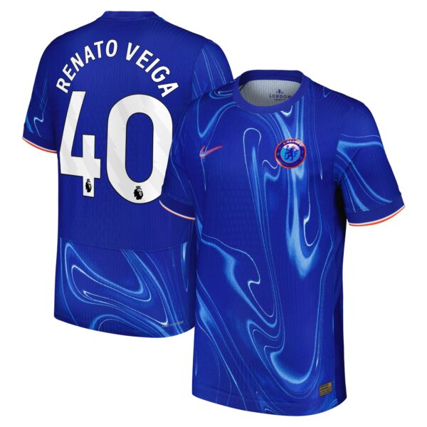 Chelsea Dri-FIT ADV Home Match Shirt 2024-25 with Renato Veiga 40 printing