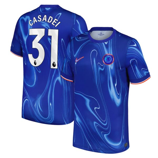 Chelsea Home Stadium Shirt 2024-25 with Casadei 31 printing