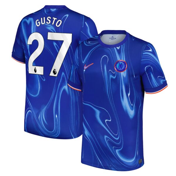 Chelsea Home Stadium Shirt 2024-25 with Gusto 27 printing