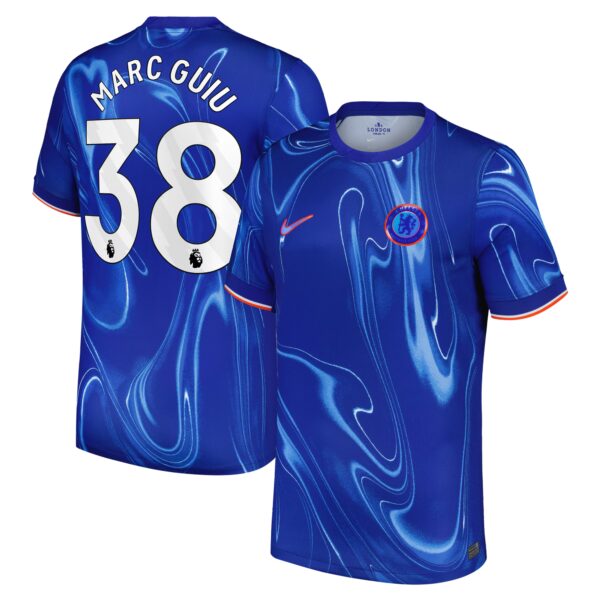 Chelsea Home Stadium Shirt 2024-25 with Marc Guiu 38 printing