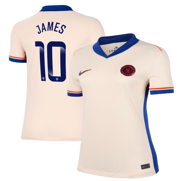 Chelsea WSL Away Stadium Shirt 2024-25 - Womens with James 10 printing