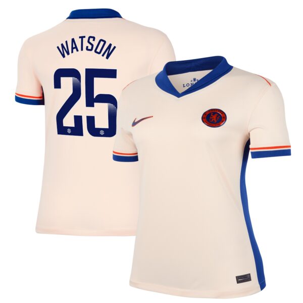 Chelsea WSL Away Stadium Shirt 2024-25 - Womens with Watson 25 printing