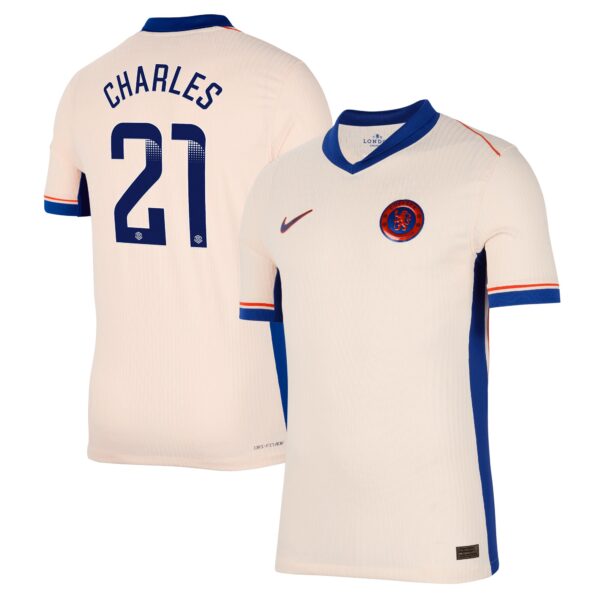 Chelsea WSL Dri Fit Adv Away Match Shirt 2024-25 with Charles 21 printing