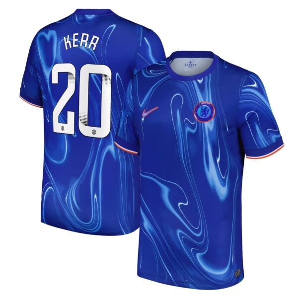 Chelsea WSL Home Stadium Shirt 2024-25 with Kerr 20 printing