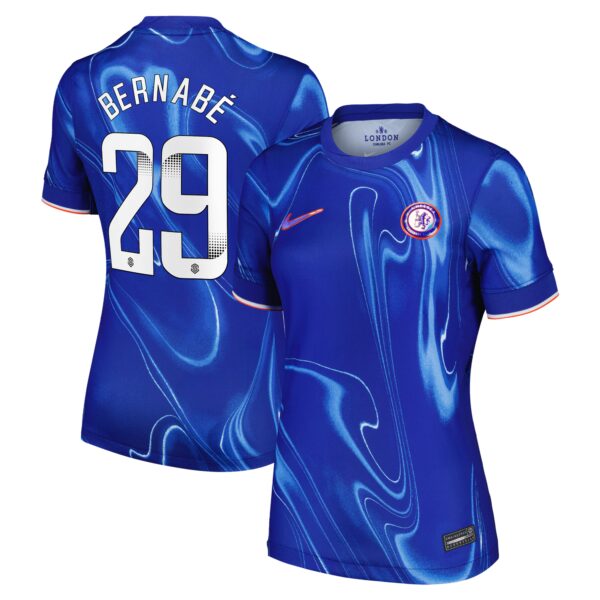 Chelsea WSL Home Stadium Shirt 2024-25 - Womens with Bernabé 29 printing