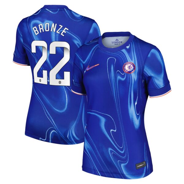 Chelsea WSL Home Stadium Shirt 2024-25 - Womens with Bronze 22 printing