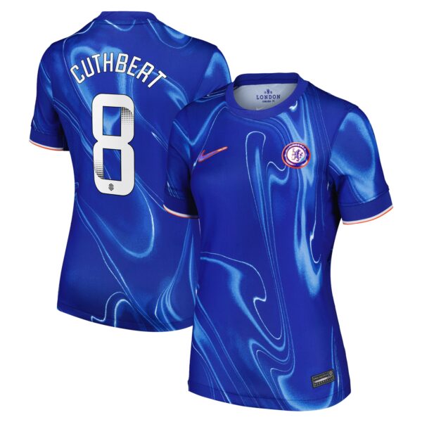 Chelsea WSL Home Stadium Shirt 2024-25 - Womens with Cuthbert 8 printing