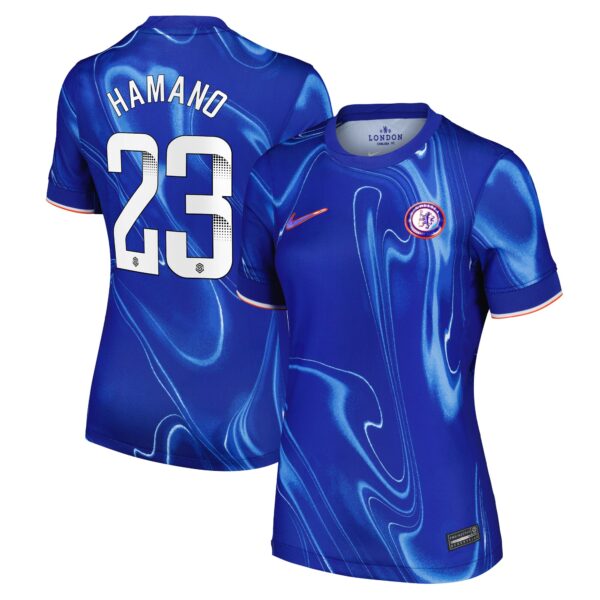 Chelsea WSL Home Stadium Shirt 2024-25 - Womens with Hamano 23 printing