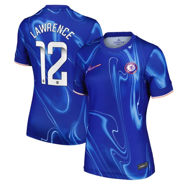 Chelsea WSL Home Stadium Shirt 2024-25 - Womens with Lawrence 12 printing